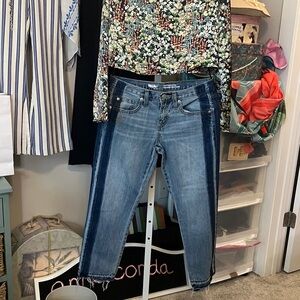 Mossimo Supply Co. Women's Straight Leg Jeans in Two-Tone Blue Denim